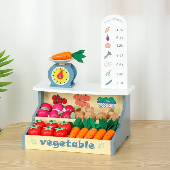 ハイシミュレーションごっこ遊びミニ野菜販売店木のおもちゃ